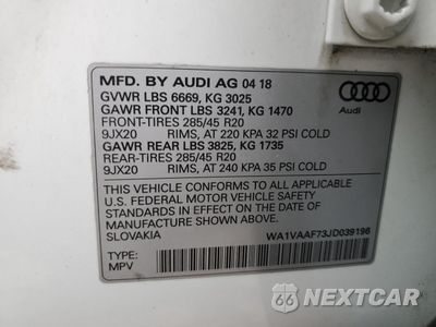Zdjęcie 13 z 14 samochodu: 2018 AUDI Q7 PRESTIGE VIN:WA1VAAF73JD039196 - miniatura
