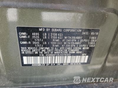 Zdjęcie 13 z 13 samochodu: 2018 SUBARU OUTBACK 2.5I PREMIUM VIN:4S4BSAFC8J3376323 - miniatura