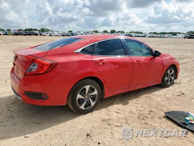 Trzecie zdjęcie samochodu z tyłu: 2019 HONDA CIVIC LX VIN:2HGFC2F61KH606075 - miniatura