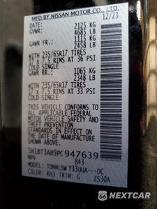 Zdjęcie 12 z 13 samochodu: 2023 NISSAN ROGUE S VIN:5N1BT3AB9PC947639 - miniatura