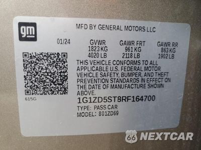 Zdjęcie 12 z 12 samochodu: 2024 CHEVROLET MALIBU LT VIN:1G1ZD5ST8RF164700 - miniatura