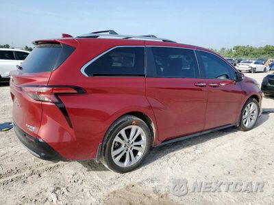 Trzecie zdjęcie samochodu z tyłu: 2022 TOYOTA SIENNA LIMITED VIN:5TDERKEC4NS092017 - miniatura