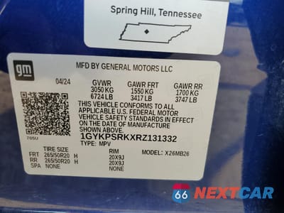 Zdjęcie 13 z 13 samochodu: 2024 CADILLAC LYRIQ LUXURY VIN:1GYKPSRKXRZ131332 - miniatura