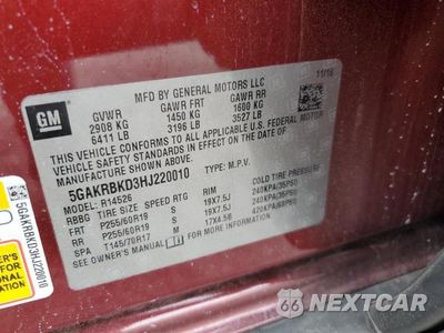 Zdjęcie 12 z 12 samochodu: 2017 BUICK ENCLAVE VIN:5GAKRBKD3HJ220010 - miniatura