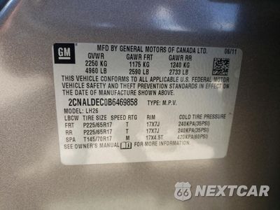 Zdjęcie 13 z 13 samochodu: 2011 CHEVROLET EQUINOX LT VIN:2CNALDEC0B6469858 - miniatura