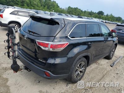 Trzecie zdjęcie samochodu z tyłu: 2016 TOYOTA HIGHLANDER XLE VIN:5TDJKRFH0GS311810 - miniatura