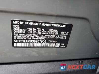 Zdjęcie 12 z 14 samochodu: 2025 BMW X5 XDRIVE40I VIN:5UX23EU09S9Z67906 - miniatura