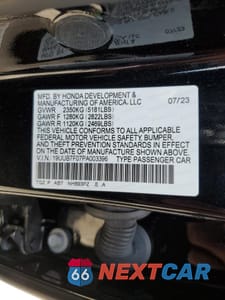 Zdjęcie 12 z 15 samochodu: 2023 ACURA TLX TYPE S PMC EDITION VIN:19UUB7F07PA003396 - miniatura