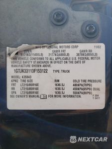 Zdjęcie 13 z 13 samochodu: 2003 GMC NEW SIERRA K3500 VIN:1GTJK33113F153122 - miniatura