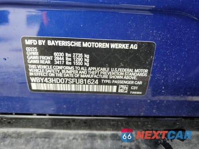 Zdjęcie 12 z 12 samochodu: 2025 BMW I4 XDRIVE 40 VIN:WBY43HD07SFU81624 - miniatura
