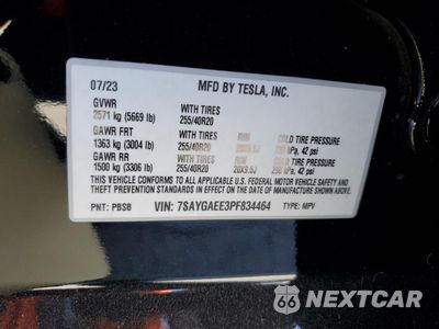 Zdjęcie 12 z 14 samochodu: 2023 TESLA MODEL Y VIN:7SAYGAEE3PF834464 - miniatura
