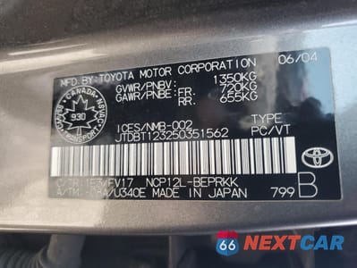 Zdjęcie 13 z 13 samochodu: 2005 TOYOTA ECHO VIN:JTDBT123250351562 - miniatura