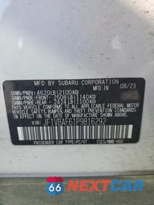 Zdjęcie 12 z 13 samochodu: 2023 SUBARU WRX PREMIUM VIN:JF1VBAF61P9816292 - miniatura