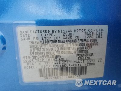 Zdjęcie 13 z 15 samochodu: 2020 NISSAN VERSA SV VIN:3N1CN8EV2LL883045 - miniatura