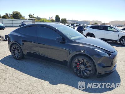 Czwarte zdjęcie samochodu z boku: 2022 TESLA MODEL Y VIN:7SAYGDEF7NF484490 - miniatura