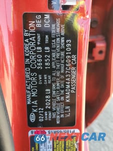 Zdjęcie 12 z 12 samochodu: 2012 KIA RIO LX VIN:KNADM4A37C6091093 - miniatura