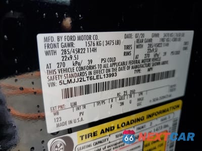 Zdjęcie 14 z 16 samochodu: 2020 LINCOLN NAVIGATOR RESERVE VIN:5LMJJ2LT6LEL13993 - miniatura