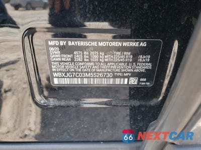 Zdjęcie 13 z 14 samochodu: 2021 BMW X1 SDRIVE28I VIN:WBXJG7C03M5S26730 - miniatura