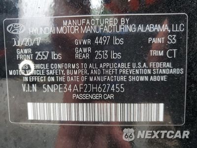Zdjęcie 13 z 15 samochodu: 2018 HYUNDAI SONATA SPORT VIN:5NPE34AF2JH627455 - miniatura