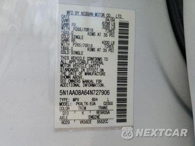 Zdjęcie 13 z 13 samochodu: 2004 NISSAN ARMADA SE VIN:5N1AA08A64N727906 - miniatura