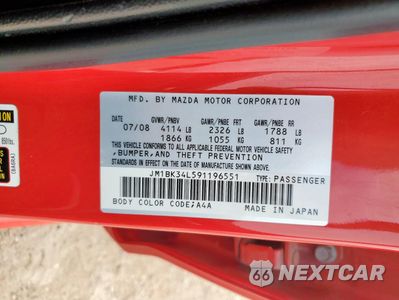 Zdjęcie 12 z 12 samochodu: 2009 MAZDA SPEED 3 VIN:JM1BK34L591196551 - miniatura