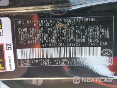 Zdjęcie 12 z 14 samochodu: 2025 TOYOTA CAMRY XSE VIN:4T1DAACK6SU534922 - miniatura