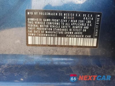 Zdjęcie 12 z 12 samochodu: 2017 VOLKSWAGEN GOLF SPORTWAGEN S VIN:3VW017AU8HM508052 - miniatura