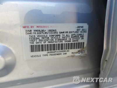 Zdjęcie 12 z 12 samochodu: 2012 MITSUBISHI LANCER ES/ES SPORT VIN:JA32U2FU1CU008140 - miniatura