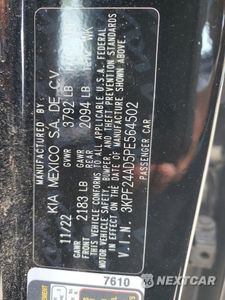 Zdjęcie 12 z 13 samochodu: 2023 KIA FORTE LX VIN:3KPF24AD5PE564502 - miniatura