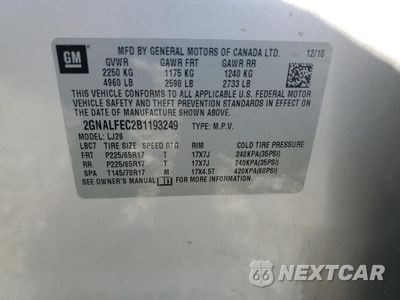 Zdjęcie 13 z 15 samochodu: 2011 CHEVROLET EQUINOX LTZ VIN:2GNALFEC2B1193249 - miniatura