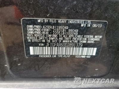 Zdjęcie 12 z 14 samochodu: 2013 SUBARU IMPREZA SPORT LIMITED VIN:JF1GPAR60D2891379 - miniatura
