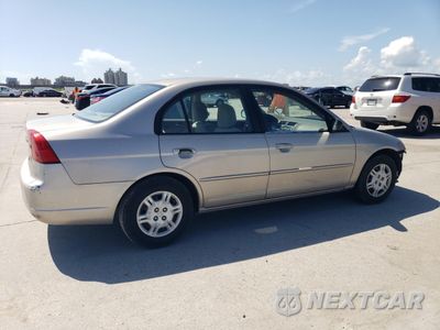 Trzecie zdjęcie samochodu z tyłu: 2002 HONDA CIVIC LX VIN:2HGES16572H582915 - miniatura