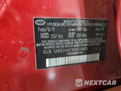 Zdjęcie 12 z 15 samochodu: 2017 HYUNDAI SONATA SE VIN:5NPE24AF3HH559874 - miniatura