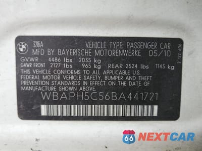 Zdjęcie 13 z 13 samochodu: 2011 BMW 328 I SULEV VIN:WBAPH5C56BA441721 - miniatura