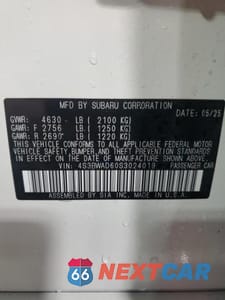 Zdjęcie 13 z 13 samochodu: 2025 SUBARU LEGACY PREMIUM VIN:4S3BWAD60S3024019 - miniatura