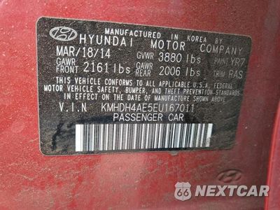 Zdjęcie 12 z 12 samochodu: 2014 HYUNDAI ELANTRA SE VIN:KMHDH4AE5EU167011 - miniatura