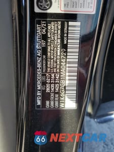 Zdjęcie 12 z 14 samochodu: 2021 MERCEDES-BENZ S 580 4MATIC VIN:W1K6G7GB1MA044729 - miniatura