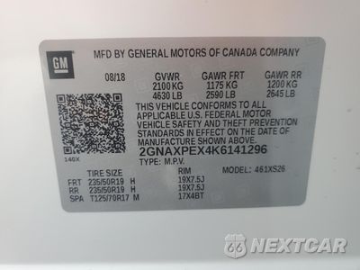 Zdjęcie 13 z 14 samochodu: 2019 CHEVROLET EQUINOX PREMIER VIN:2GNAXPEX4K6141296 - miniatura