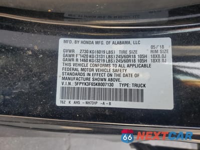 Zdjęcie 12 z 12 samochodu: 2019 HONDA RIDGELINE RTL VIN:5FPYK3F65KB007130 - miniatura
