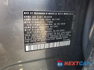 Zdjęcie 13 z 14 samochodu: 2022 VOLKSWAGEN TIGUAN S VIN:3VV1B7AX3NM075896 - miniatura