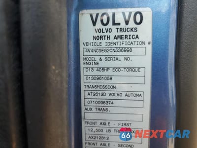 Zdjęcie 10 z 10 samochodu: 2012 VOLVO VNL SEMI TRUCK VIN:4V4NC9EG2CN536998 - miniatura