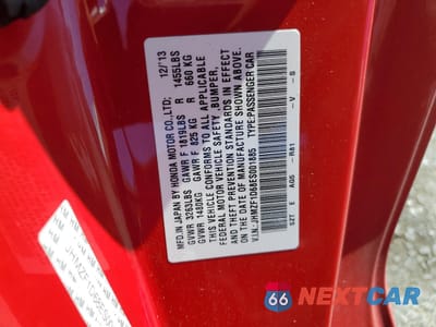 Zdjęcie 12 z 14 samochodu: 2014 HONDA CR-Z EX VIN:JHMZF1D68ES001885 - miniatura