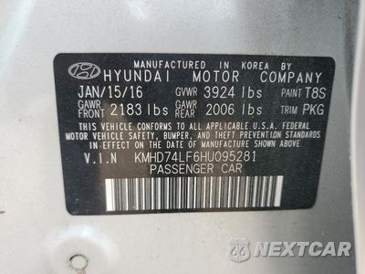 Zdjęcie 12 z 12 samochodu: 2017 HYUNDAI ELANTRA SE VIN:KMHD74LF6HU095281 - miniatura