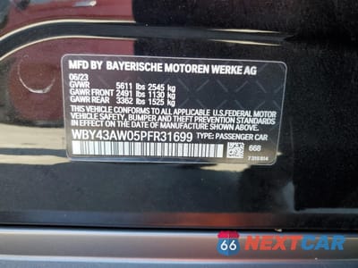 Zdjęcie 12 z 13 samochodu: 2023 BMW I4 EDRIVE 35 VIN:WBY43AW05PFR31699 - miniatura