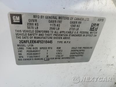 Zdjęcie 13 z 13 samochodu: 2015 CHEVROLET EQUINOX LS VIN:2GNFLEEK4F6318445 - miniatura