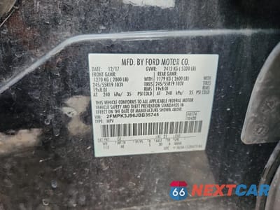 Zdjęcie 14 z 14 samochodu: 2018 FORD EDGE SEL VIN:2FMPK3J96JBB35745 - miniatura
