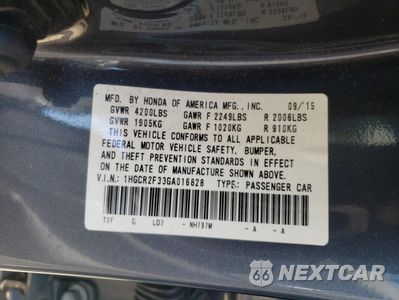 Zdjęcie 12 z 12 samochodu: 2014 HONDA ACCORD LX VIN:1HGCR2F33GA016828 - miniatura