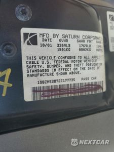 Zdjęcie 12 z 12 samochodu: 2000 SATURN SL1 VIN:1G8ZH5283YZ256537 - miniatura