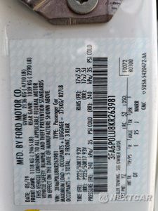 Zdjęcie 12 z 13 samochodu: 2019 FORD FUSION SE VIN:3FA6P0LU8KR263981 - miniatura