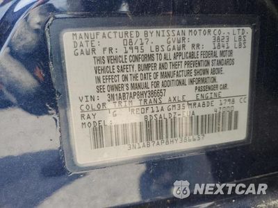 Zdjęcie 12 z 12 samochodu: 2017 NISSAN SENTRA S VIN:3N1AB7AP8HY386657 - miniatura